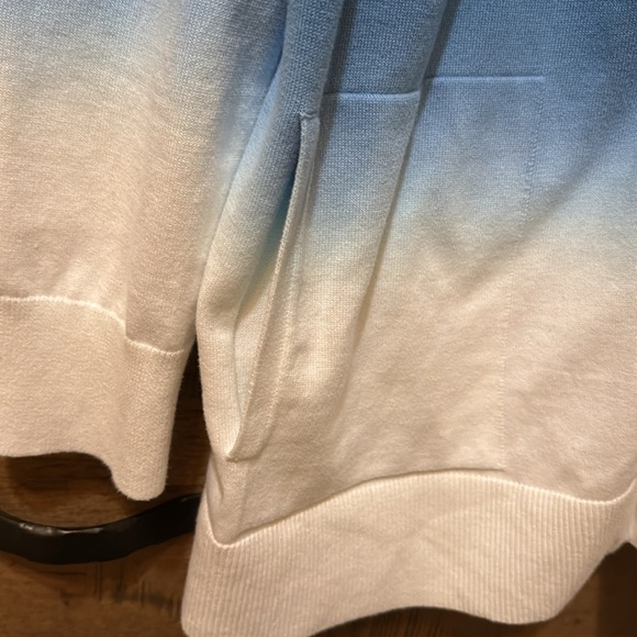 Lands end Women’s Blue and White Ombré cardigan size XL Tall - Picture 4 of 4